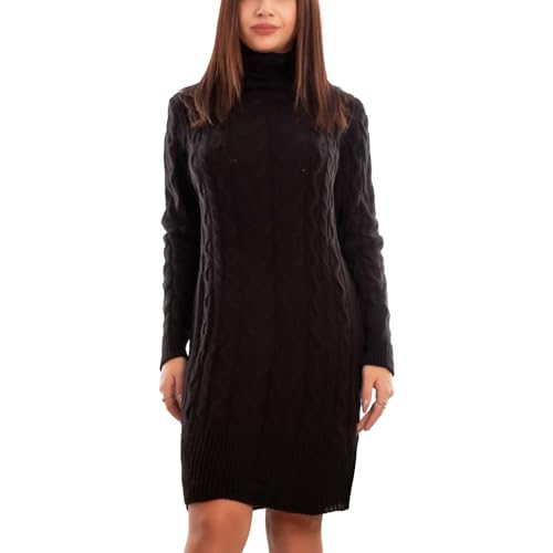 Robe pull col haut tricot femme Toocool pour rester au chaud