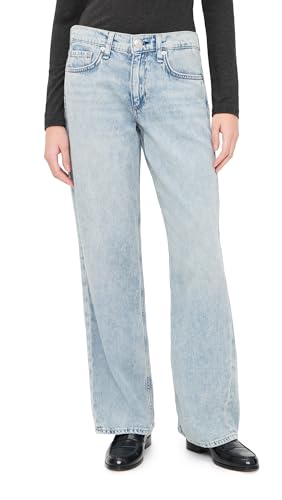 rag & bone Women's Featherweight Cam Ankle Straight Jeans, Ludlow, 25