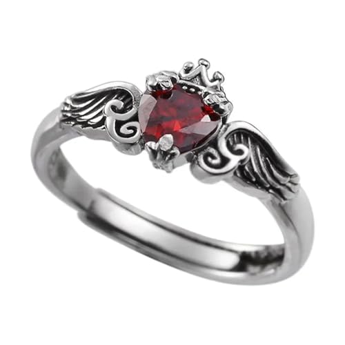 Anneau de coeur couronne et aile ajustable pour sublimer votre style quotidien