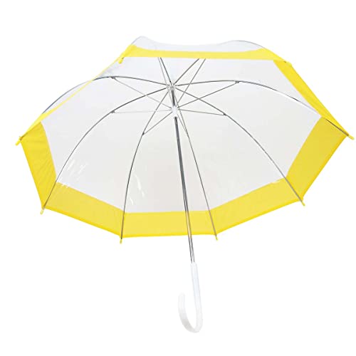 Parquet Kids Clear And Transparent Umbrella With An Easy Grip Handle, Petit Size, And Windproof For Boys And Girls. #TOP2