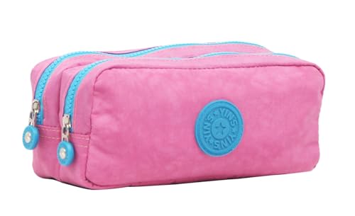Estojo Duplo Escolar Casual Juvenil Crinkle Yins YS27295 (Rosa)