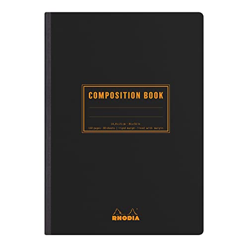 RHODIA 119219C - taccuino mOrobido DOroso Telato Composition Book Black