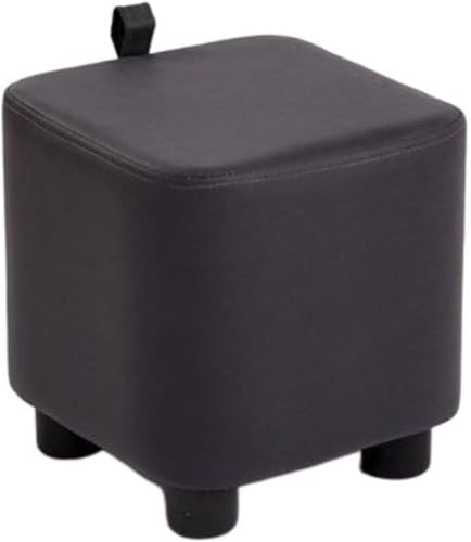 MSHGSKU Taburete otomano portátil Impermeable de Piel sintética con reposapiés Acolchado y Banco Cambiador de Zapatos para Pasillo, Sala de Estar y Dormitorio. Elegante Mueble Auxiliar neg