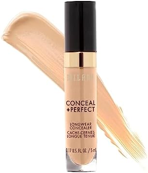Milani Conceal + Perfect Longwear Concealer - Light Natural (0.17 Fl. Oz.) Vegan, Cruelty-Free Liquid Concealer - Cover Dark Circles, Blemishes & Skin Imperfections for Long-Lasting Wear