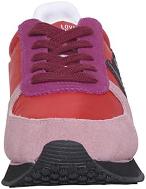 Love Moschino Women's Sneakers Low-Top Shoes Love Patch Fuschia/Red/Pink (Adult, Numeric_8) | Image 1