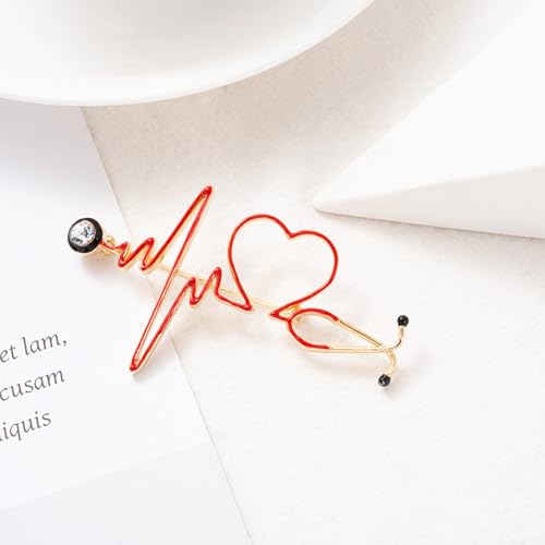 Image of Uterus Pin Medical Obgyn Pins Stethoscope Brooch Medicine Symbol Lung Brooch for Gynecologist Medical Doctors Nurse Gifts Jewelry