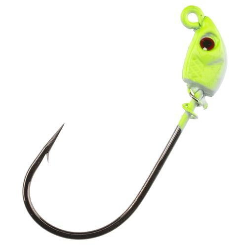 Bass Assassin Lures 1/16-Ounce Spring Lock Jigheads, Chartreuse Flash, 5/0, 3 Count