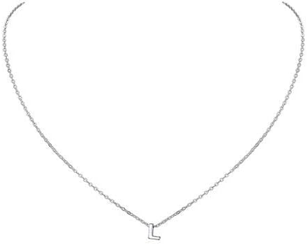 Initial A-Z Letter Choker Necklace for Women 925 Sterling Silver/Gold Plated Monogram Name Jewelry 16+2 Inch Extend Chainwith Gift Box