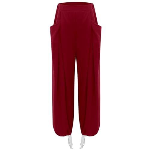 Pantalon d'été en coton de qualité supérieure coupe ample chic - 6