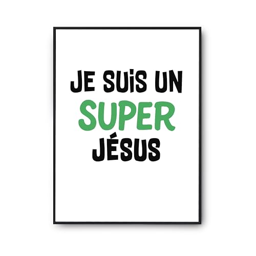 Affiche Super Jesus 2 Otshirt idée cadeau anniversaire