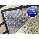 Non-Slip Rug Pads For RUG-ON-CARPET ANTI-SLIP. DESIGNED FOR MEDIUM PILE CARPET. 4 Pack. Intended To Limit SMALL Rugs/Exercise Mats/Door Mats From Moving On MEDIUM PILE CARPET. BRAND NEW DESIGN!