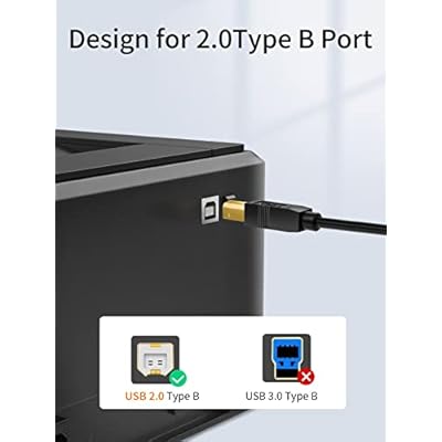 CableCreation USB C Printer Cable 1 m, Printer Cable USB C to B, Scanner Cable Printer Cable to USB MIDI Cable for Yamaha Casio Digital Piano MIDI Controller DJ Controller, 3.3 ft Black