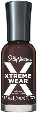Sally Hansen Esmalte Xtreme Wear | Sem listras, acabamento brilhante, de longa duração, resistente a lascas, opaco | Macaroon | Cor de unha marrom | 11,8 ml