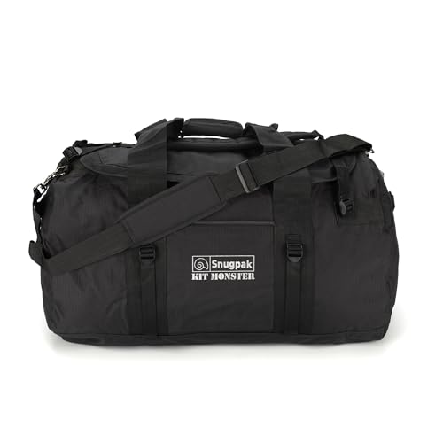 Sac Duffle Snugpak Kitmonster 120L convertible en sac à dos noir pour grand voyage