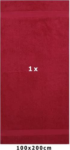 Wholesale Trade Dealz Extra Large Bath Sheet 100 x 200 cm Super Jumbo Big Bath Sheets Towels Beach Body Wrap XL Bath Towels 600-GSM (Red) - Image 3