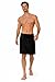 Turkish Linen Men's Velour Cotton Terry Shower and Bath Towel Wrap (One Size) (Black)