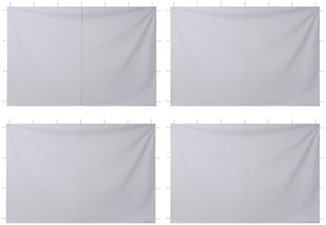 VEVOR Canopy Sidewalls, Fit for 10 x 10 ft Pop Up Canopy Tent, Tent Side Walls with Waterproof and Sunlight Protection Layer for Outdoor Event Tents, Vendor Booths, Camping (4 Sidewalls Only, White) — view 8