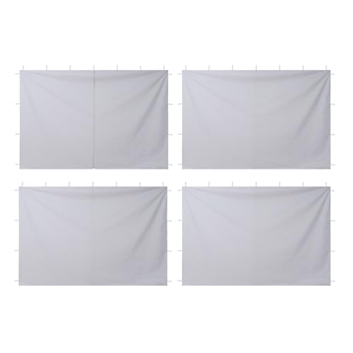 VEVOR Canopy Sidewalls, Fit for 10 x 10 ft Pop Up Canopy Tent, Tent Side Walls w/Waterproof Sunlight Protection Layer for Outdoor Event Tents, Vendor Booth, Camping (3 Sidewalls + 1 Door Curain Only) by VEVOR - Used condition - Image 3