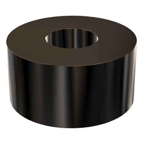 Black Aluminum Spacer 1" OD x 3/8" ID, Round Spacer, Fits Screws Bolts 3/8" or M10 by Metal Spacers Online (1/2" Length, 2 Pack) Cover