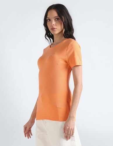 Image of Tommy Hilfiger Women's Solid Regular Fit T-Shirt