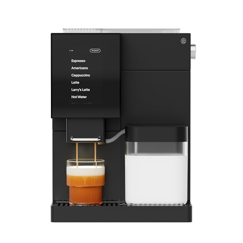 Terra Kaffe Super Automatic Espresso Machine - App-Enabled Coffee Machine - Auto Wake & Sleep - All Milk Types - Roaster-Approved Espresso Settings - Cappuccino Machines for Home - Black TK-02