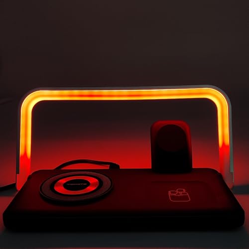 Estação de Carregamento 3 em 1 com LED 25W Carregamento Turbo - Organizador de Dispositivos