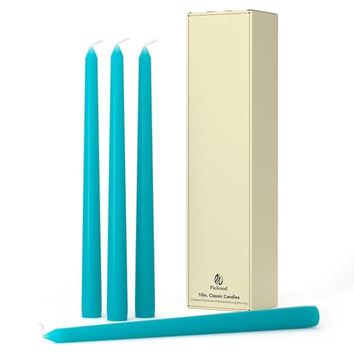Pickood 10-Inch Tall Dripless Taper Candles Set of...