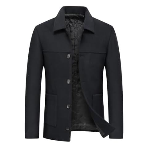 YOUTHUP Men's Casual Wool Trench Coat Cover