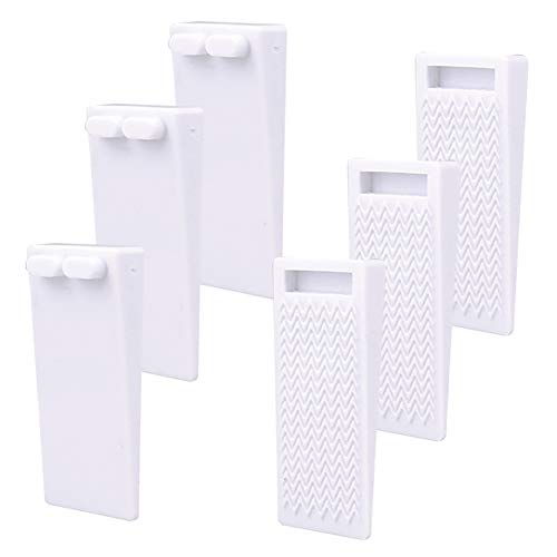 Door Stopper Wedge, zosenda 6 Pack Heavy Duty Non-Slip Door Stop Wedge Rubber, Stackable Door Holders Wind Bumper Buffer, Adjustable Height & Strong Grip on Tiles, Carpet, Wood and Laminate Floor