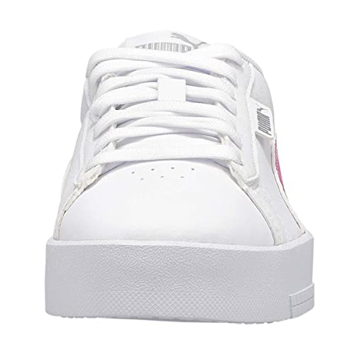PUMA Girls' Jada Bleach Fashion Sneaker White/Pink 5 Medium US2
