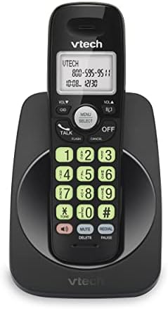 VTech VG101-11 DECT 6.0 Cordless Phone for Home, Blue-White Backlit Display, Backlit Big Buttons, Full Duplex Speakerphone, Caller ID/Call Waiting, Easy Wall Mount, Reliable 1000 ft Range (Black)