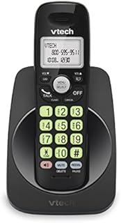 VTECH VG101-11 DECT 6.0 Cordless Phone for Home, Blue-White Backlit Display, Backlit Big Buttons, Full Duplex Speakerphone, Caller ID/Call Waiting, Easy Wall Mount, Reliable 1000 ft Range (Black)