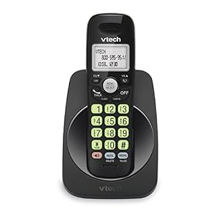 vtech vg101-11 dect 6.0 cordless phone for home, blue-white backlit display, backlit big buttons, full duplex speakerphone, caller id/call waiting, easy wall mount, reliable 1000 ft range (black) (b09nzm1lxp)