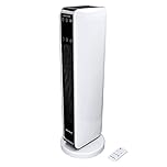 TOUGH MASTER Electric Heater 2000W Oscillation 2 Heat Setting with LED Display 8 Hour Timer & Remote Control, Portable Space Tower Heater For The Office, Home, Workshop In White & Black
