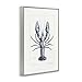 Stupell Industries Scientific Lobster Specimen Gray Framed Giclee Art, design by Tina Higgins Designs Inc., 18 x 12
