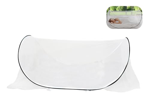 78 * 32 * 22 Inch Large Up Mosquito Tent, Portable Foldable Mosquito Net, Camping Mosquito Net with Net Bottom, for Bed Camping Travel Patio (Black)