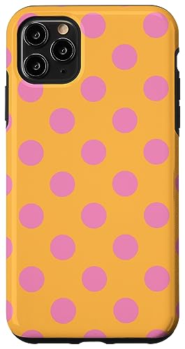 Cute Yellow and Pink Polka Dot Simple Pattern �X�}�z�P�[�X iPhone 11 Pro Max �p