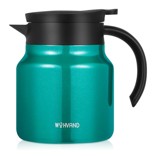 Image of Small Insulated Coffee Carafe, 27 oz, Keeps Hot for 12H, Agave Teal