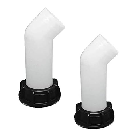 Amandsyl Nozzle Tap Cap Valve Ton Barrel Valve Dedicated Drainage Tube Water Butt Tank Drum Ball Valve Elbow Plus Cover Water Tank Nozzle Tap Cap Valve Fitting for Home Garden Water (2 pieces) Cover