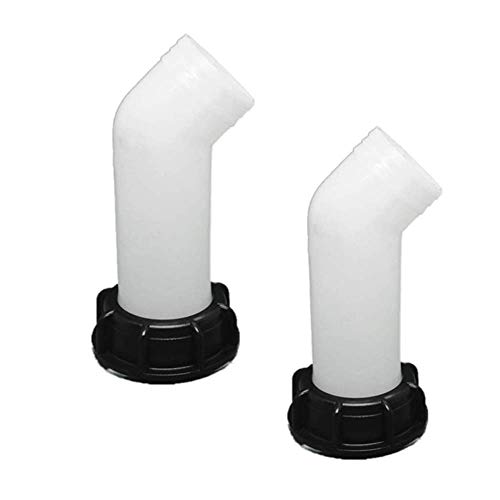 Auslaufstutzen IBC Auslauf Tülle Auslass Auslauf Schlauch Düse Ventil Kappe Kunststoff Auslaufstutzen Tank Ablauf Abdeckung PE Kunststoff Auslaufstutzen Auslauf Auslass Tank Behälter 60mm(2 Stücke) Cover