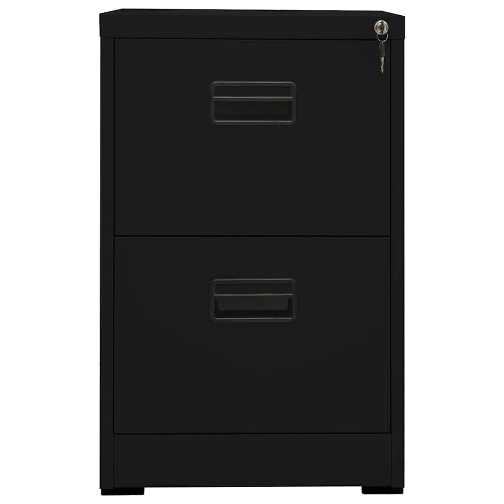 Hothingwell Raccoglitore nero 46 x 62 x 72,5 cm Acciaio 2 Cassetti