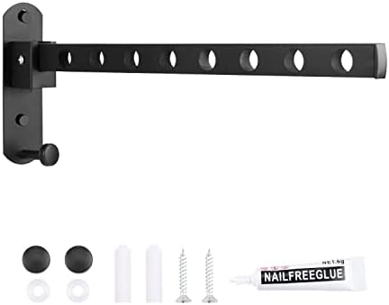 RANJIMA Klappbare Kleiderhaken - 2er Set Wandmontage 10 Aufhängepunkte