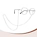 PATIKIL Eye Glasses Holders Around Neck, Silver Hollow Chain Eyeglasses Strap Fashion Stylish Beaded Lanyard Glasses Chain for Women Sunglasses Old Lady Glass, 1 Pcs