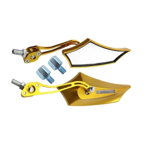 Espejos retrovisores CNC giratorios de aluminio para manillar de moto y scooter