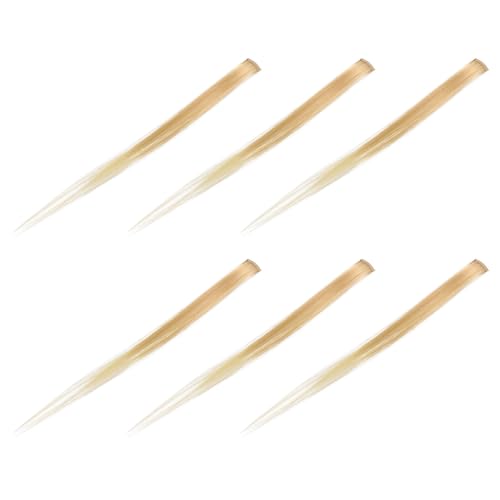 Healifty Extension Chioma Colorati 6 Pezzi 50 Cm Sintetiche Clip-in Per Messa in Piega e Acconciature Fai Da Te Donna Proteggi Cuoio Capelluto Senza Danni