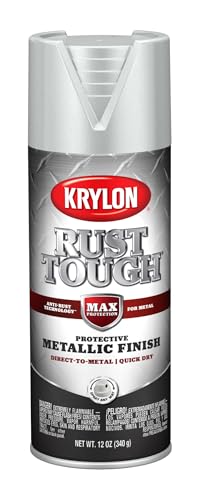 Krylon Rust Tough Metallic Finish, Gloss, Silver Metallic, 1...