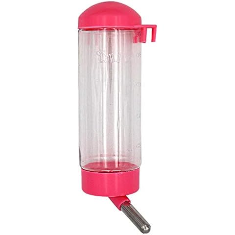 MUALROUS Hamster Water Bottle Automatic Hanging Dispenser Rabbit Water Feeder Dispenser No Drip Leak Proof Auto Water Feeder for Cats Bunny Guinea Pig 16 OZ, Ship by Random Color Cover