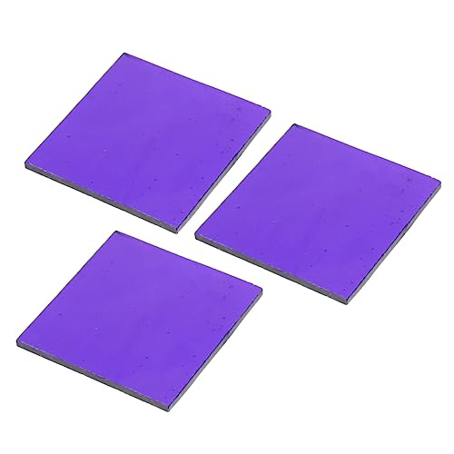 GARVALON 3 Pack Flame Reaction Glass Sheets Cobalt Plate Chemistry Experiment Tool Labs Industry Random