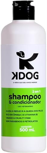 KDog, Shampoo e condicionador para cães, 2 em 1, 500 ml, Verde