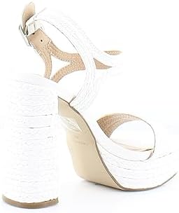 Steve Madden Women's Lombardo Heeled Sandal, White, 9.5 | Image 6